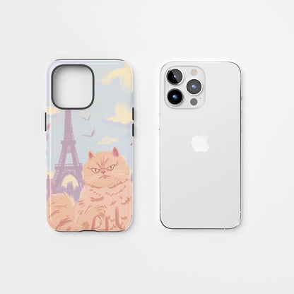 Semi-Handprinted Tough Matte iPhone Case