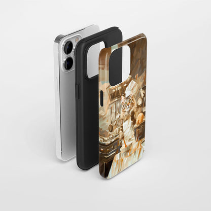 Semi-Handprinted Tough Matte iPhone Case