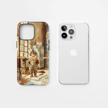 Double-Layer Semi-Handprinted Tough Matte iPhone Case