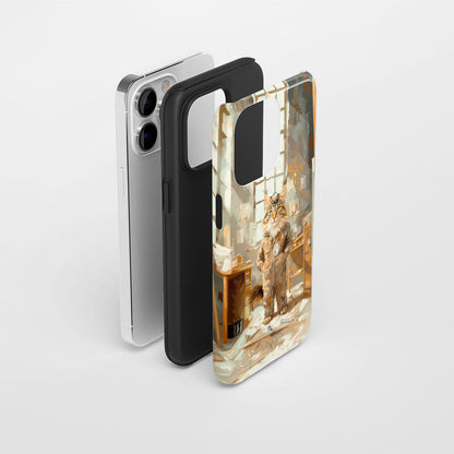 Double-Layer Semi-Handprinted Tough Matte iPhone Case