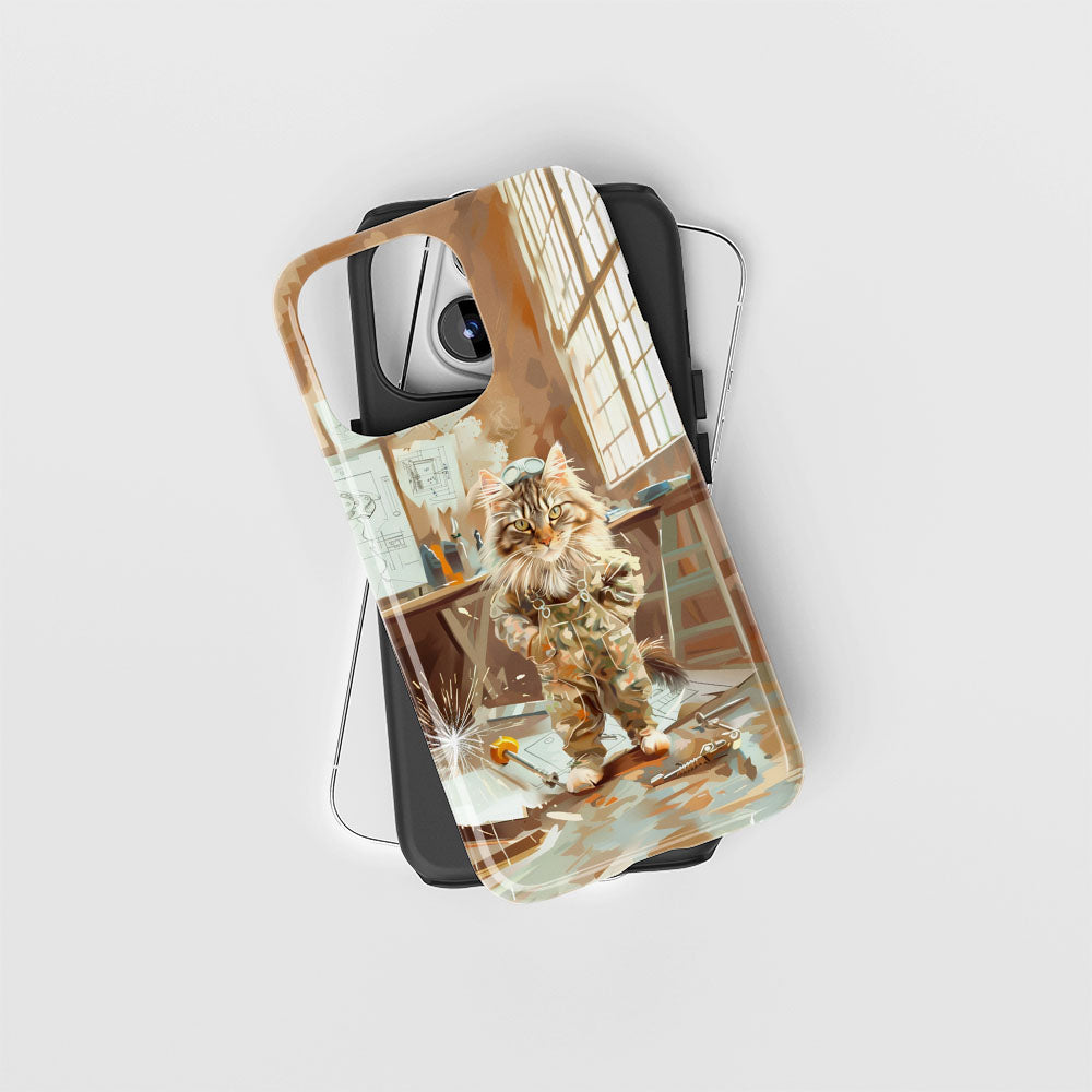 Semi-Handprinted Tough Matte iPhone Case