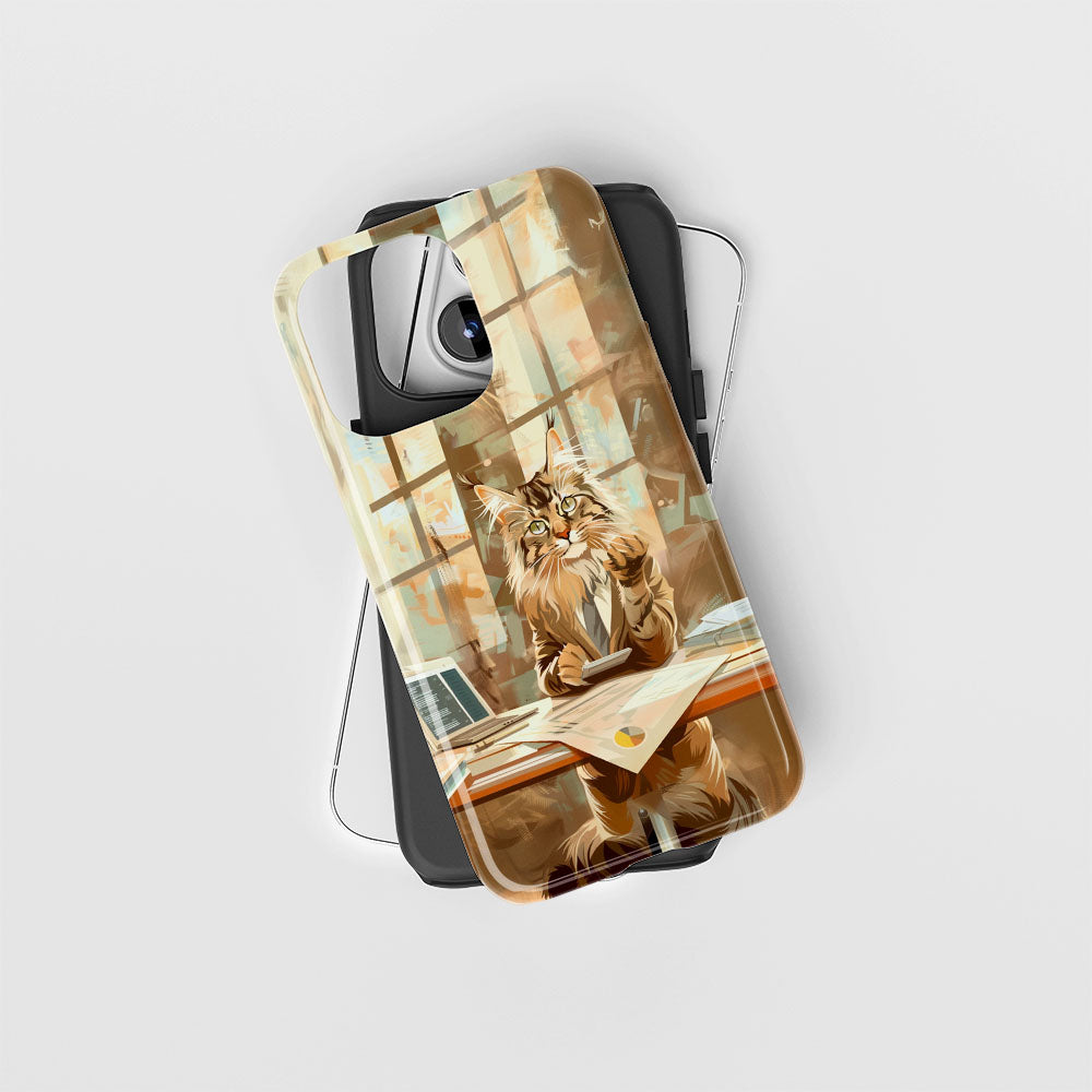 Double-Layer Semi-Handprinted Tough Matte iPhone Case