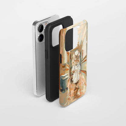 Semi-Handprinted Tough Matte iPhone Case