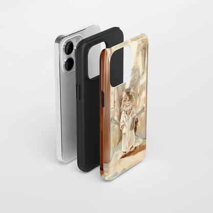 Semi-Handprinted Tough Matte iPhone Case