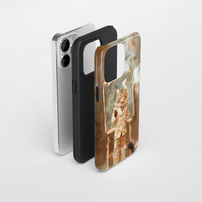 Semi-Handprinted Tough Matte iPhone Case