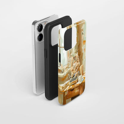 Double-Layer Semi-Handprinted Tough Matte iPhone Case