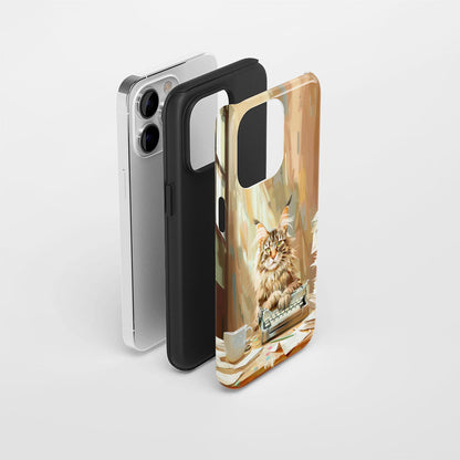 Double-Layer Semi-Handprinted Tough Matte iPhone Case