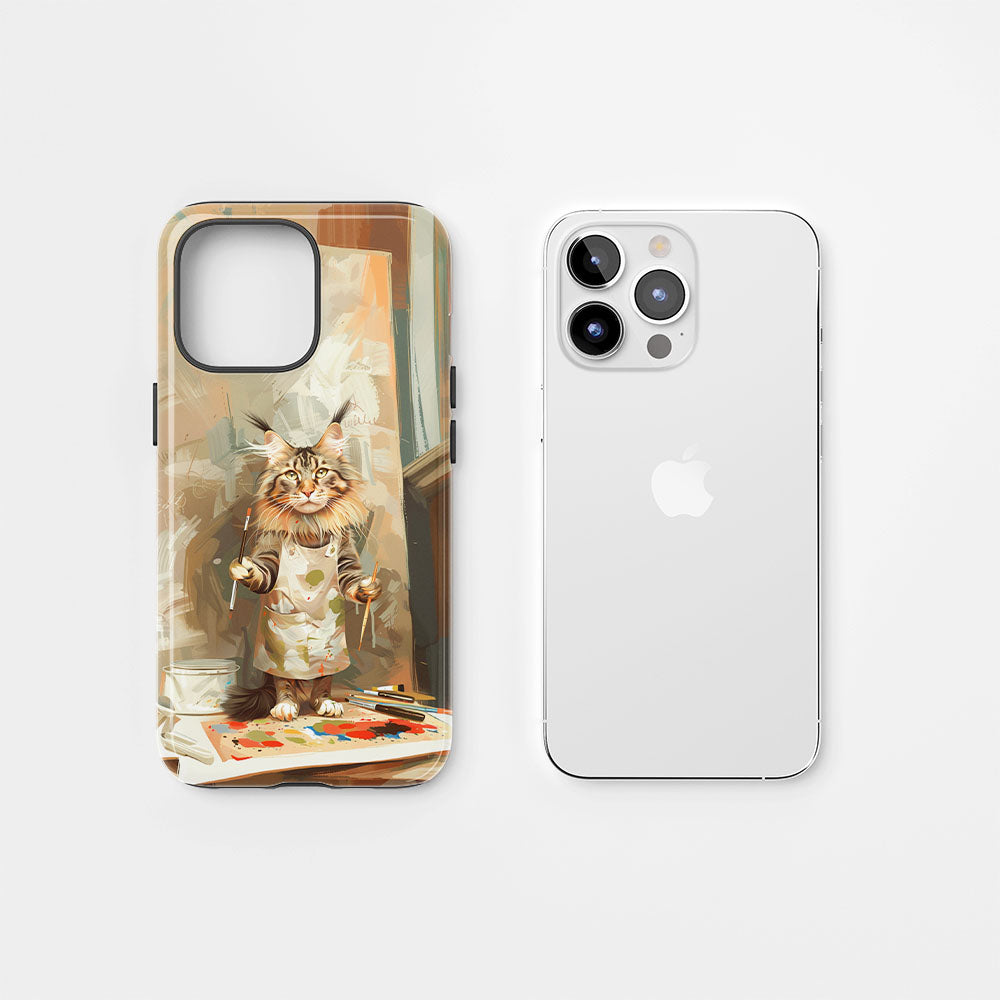 Semi-Handprinted Tough Matte iPhone Case