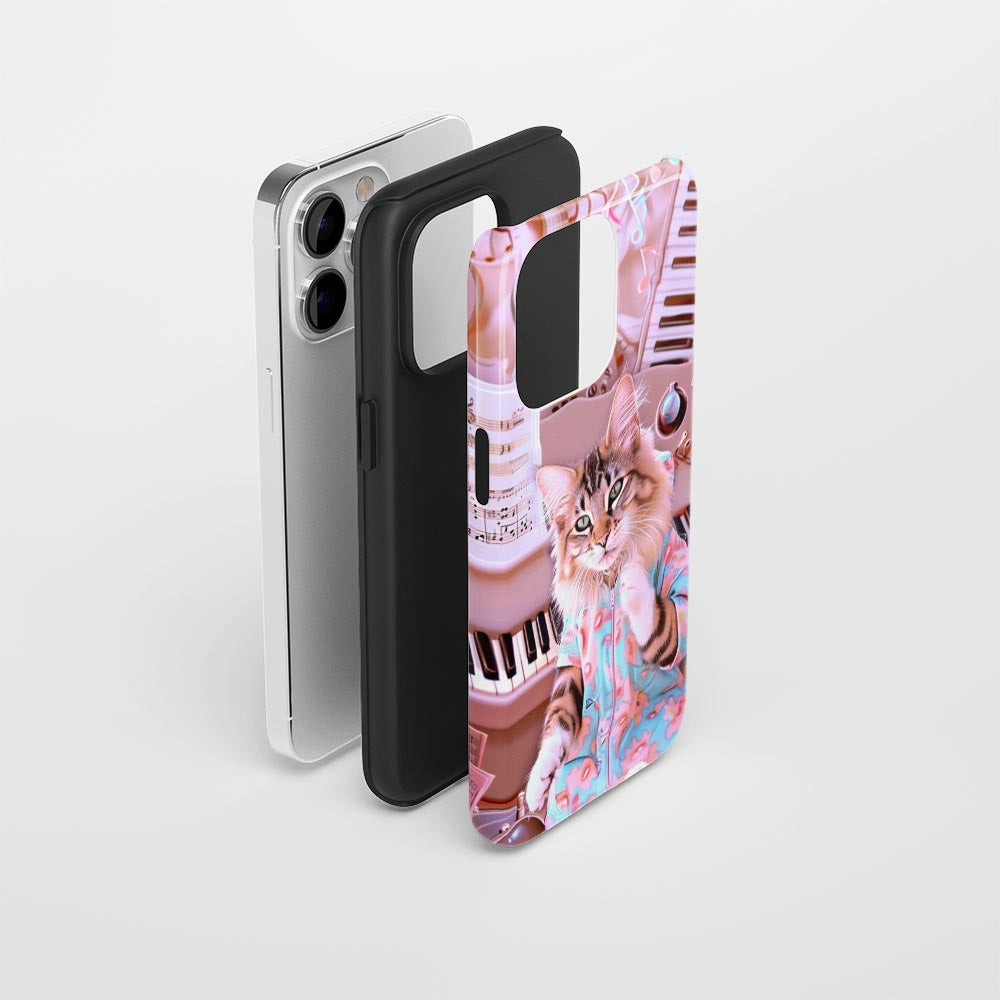 Semi-Handprinted Tough Matte iPhone Case