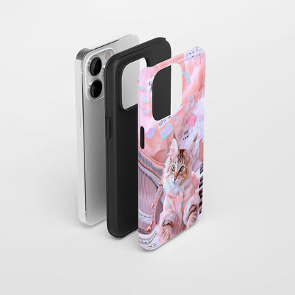 Semi-Handprinted Tough Matte iPhone Case