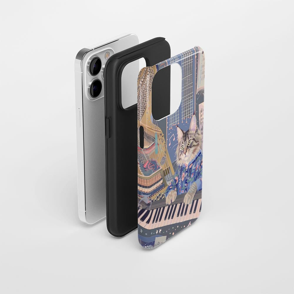 Semi-Handprinted Tough Matte iPhone Case