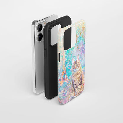 Double-Layer Semi-Handprinted Tough Matte iPhone Case