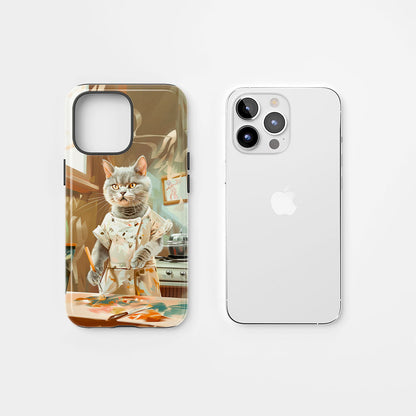 Double-Layer Semi-Handprinted Tough Matte iPhone Case