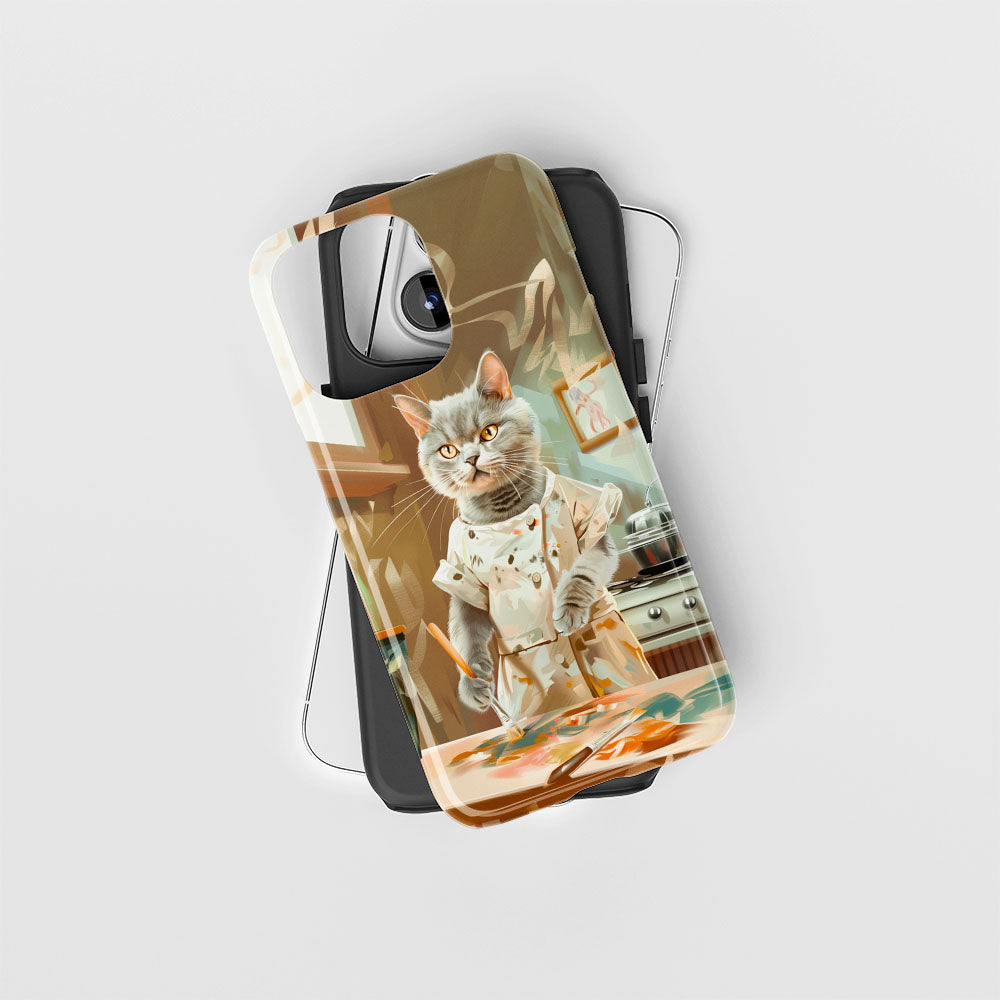 Double-Layer Semi-Handprinted Tough Matte iPhone Case