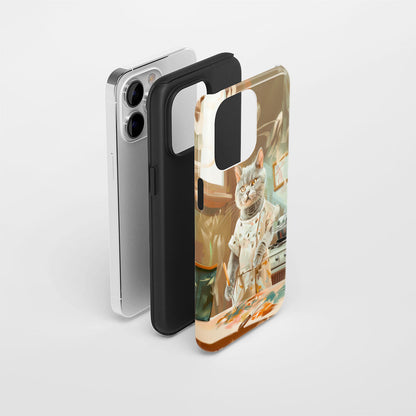 Double-Layer Semi-Handprinted Tough Matte iPhone Case