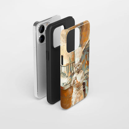 Semi-Handprinted Tough Matte iPhone Case