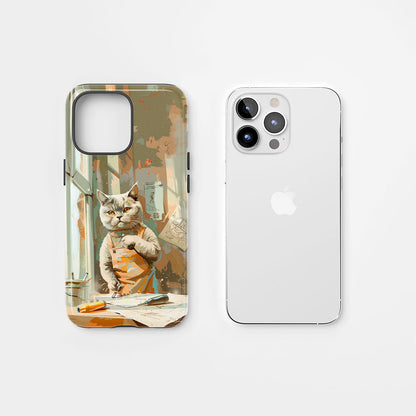 Semi-Handprinted Tough Matte iPhone Case