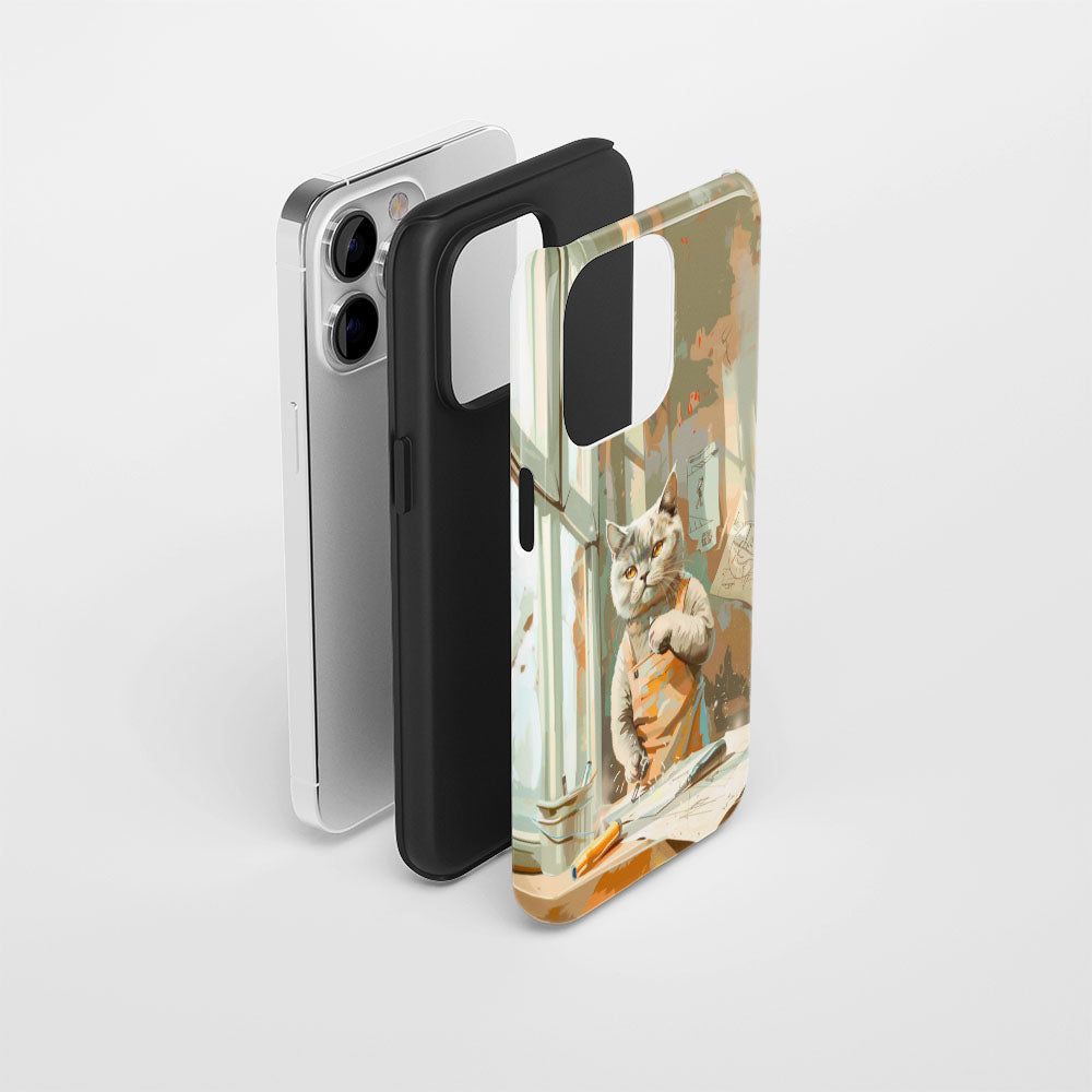 Semi-Handprinted Tough Matte iPhone Case