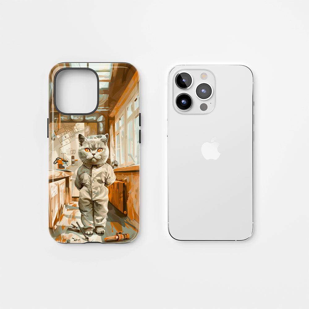 Semi-Handprinted Tough Matte iPhone Case