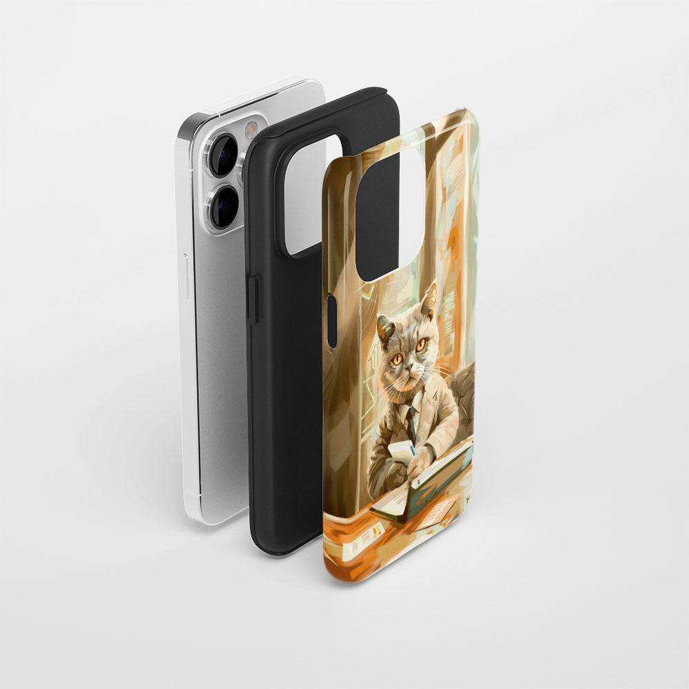 Semi-Handprinted Tough Matte iPhone Case