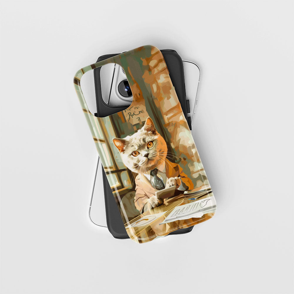 Double-Layer Semi-Handprinted Tough Matte iPhone Case