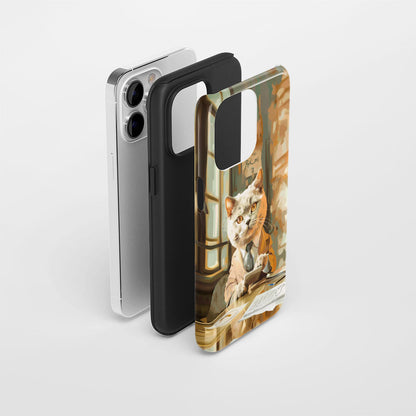 Double-Layer Semi-Handprinted Tough Matte iPhone Case