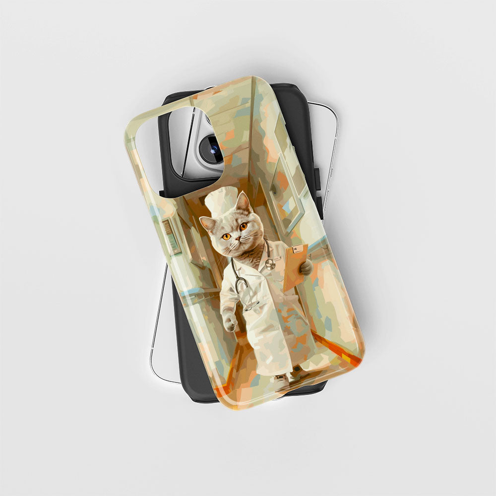 Semi-Handprinted Tough Matte iPhone Case