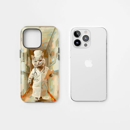 Semi-Handprinted Tough Matte iPhone Case