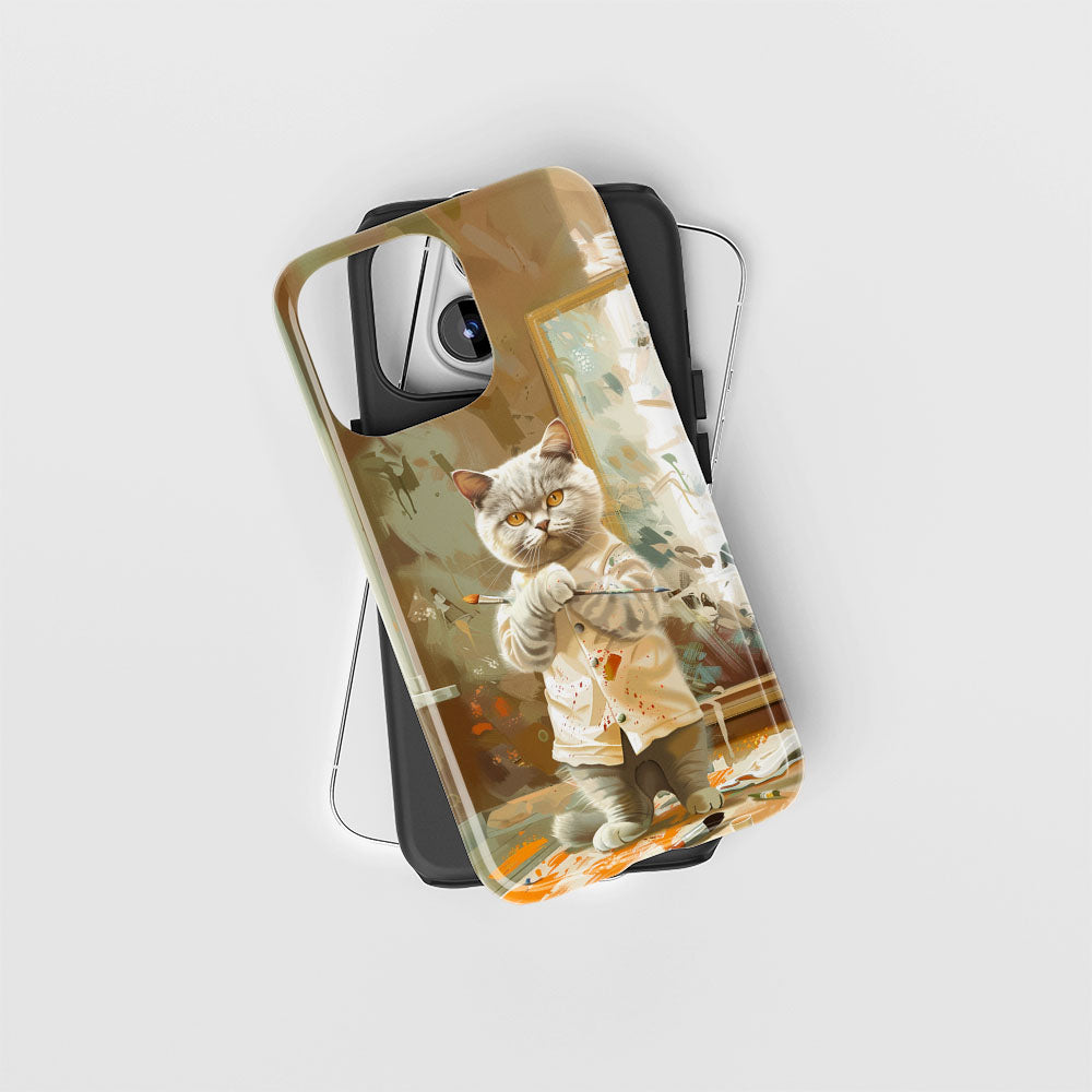 Semi-Handprinted Tough Matte iPhone Case