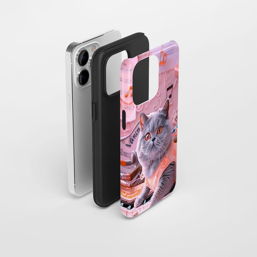 Semi-Handprinted Tough Matte iPhone Case