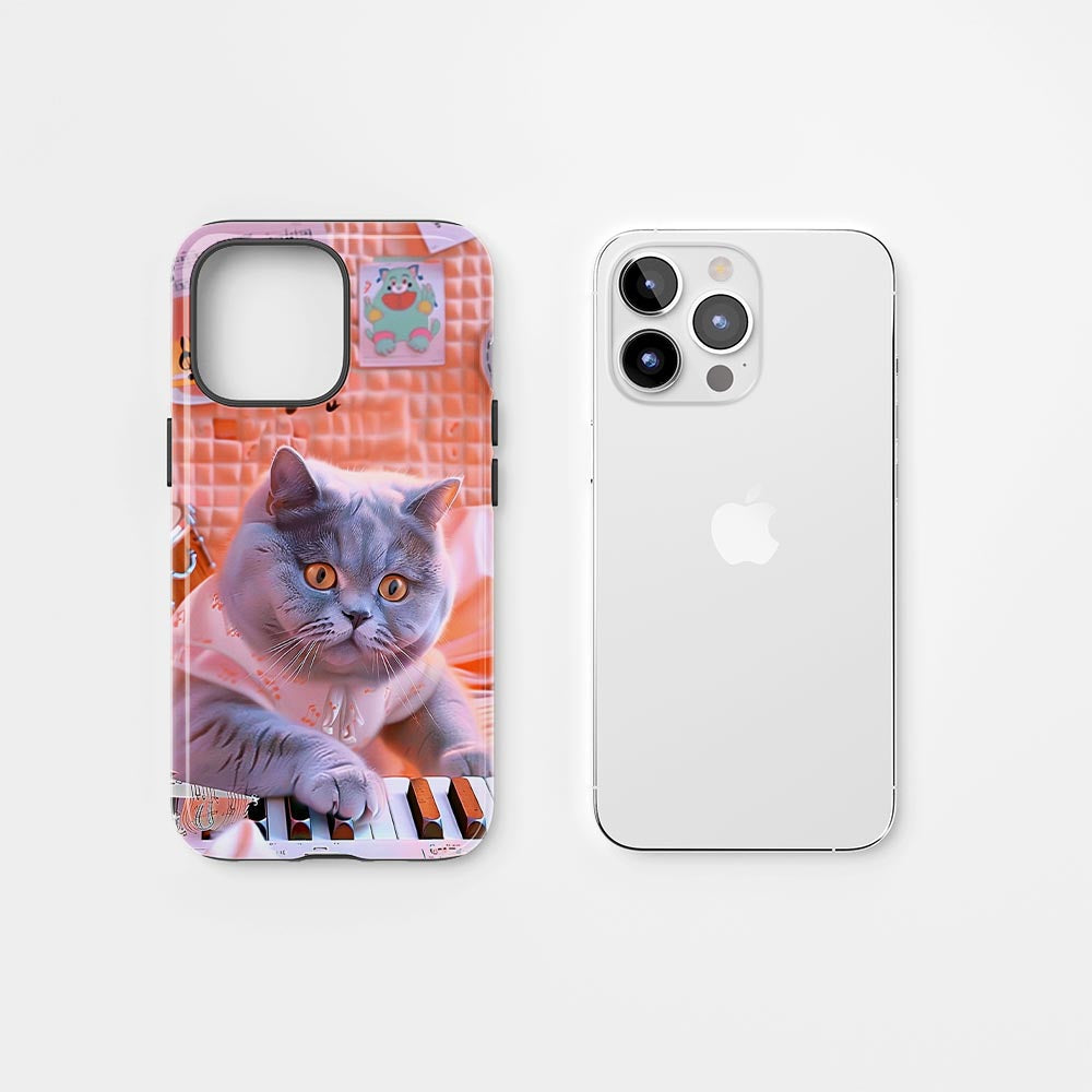 Semi-Handprinted Tough Matte iPhone Case