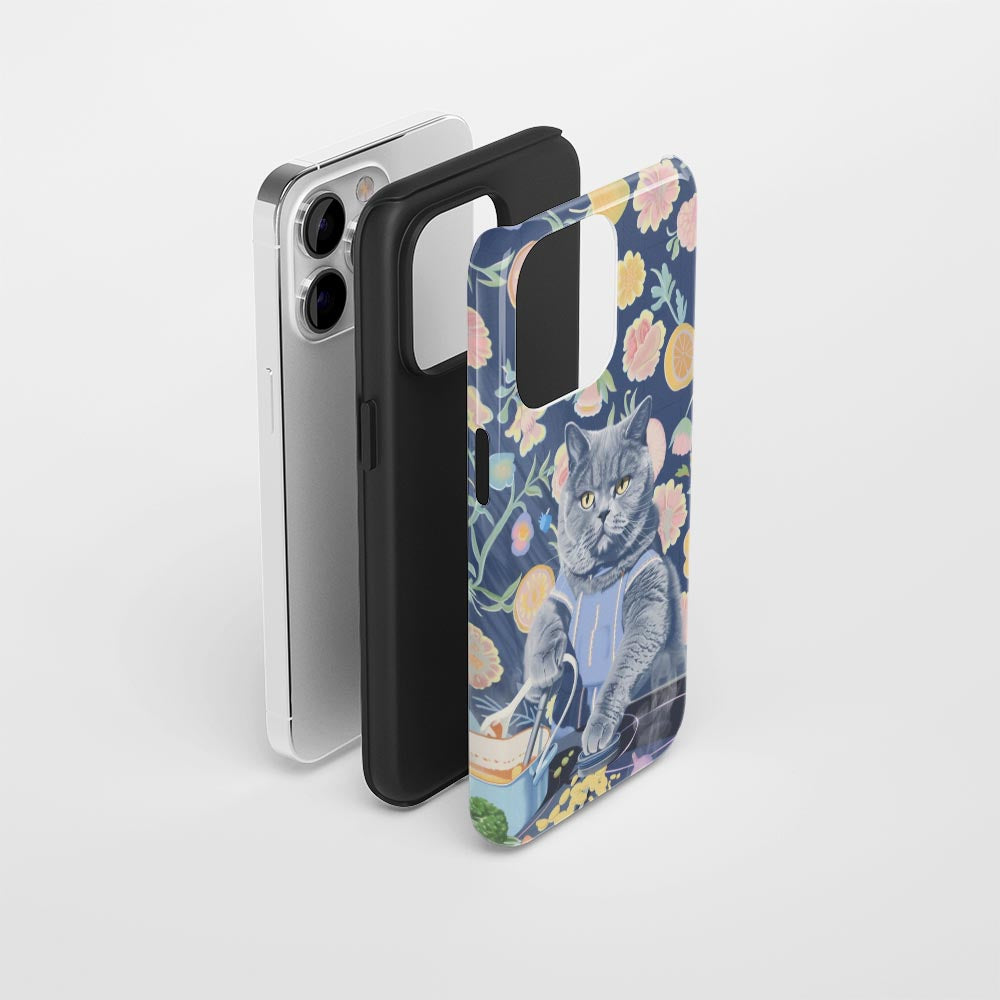 Semi-Handprinted Tough Matte iPhone Case