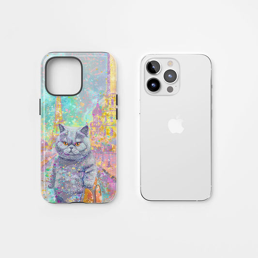 Semi-Handprinted Tough Matte iPhone Case