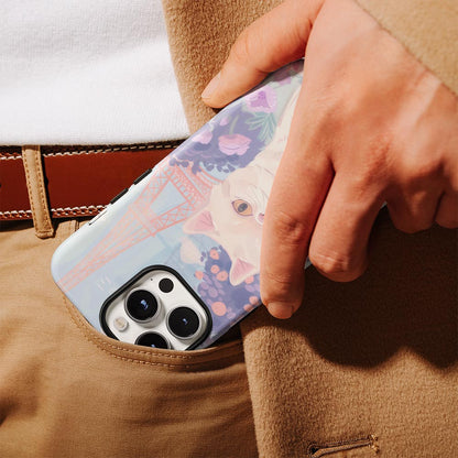 Double-Layer Semi-Handprinted Tough Matte iPhone Case