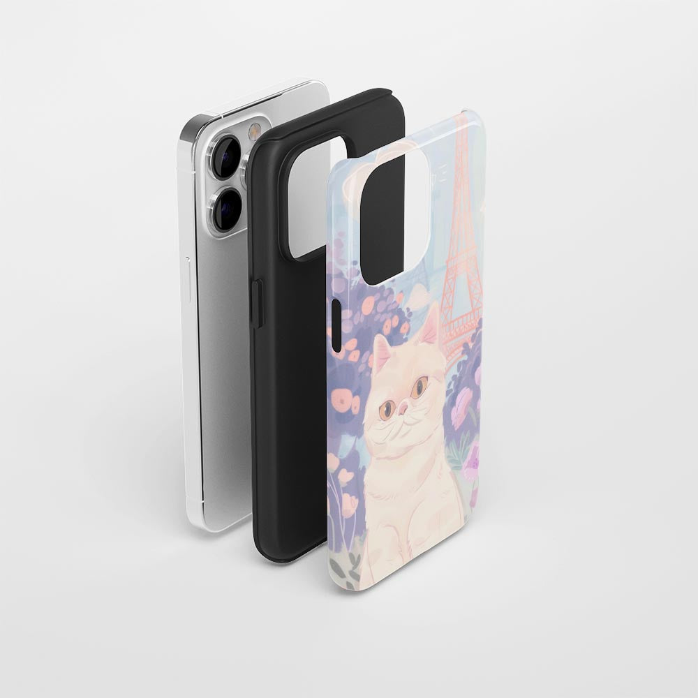 Double-Layer Semi-Handprinted Tough Matte iPhone Case